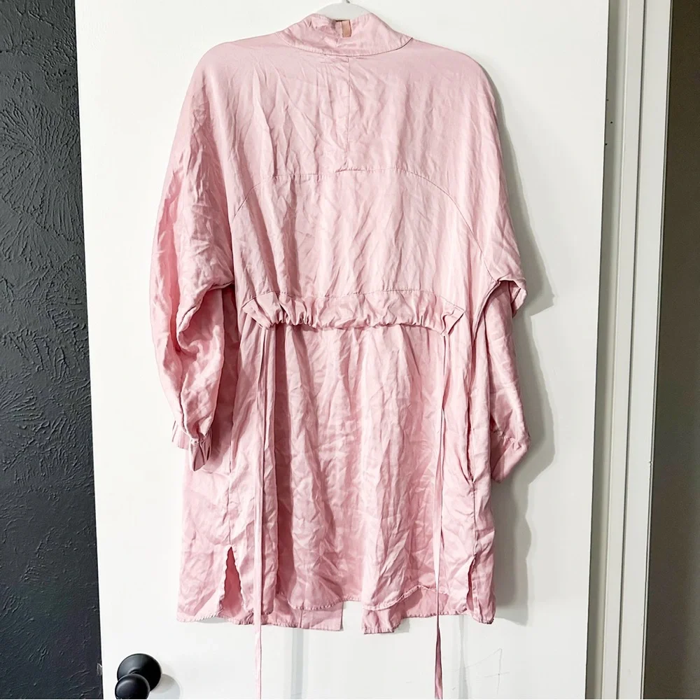 Lunya Washable Silk Robe Serene Pink Size Medium